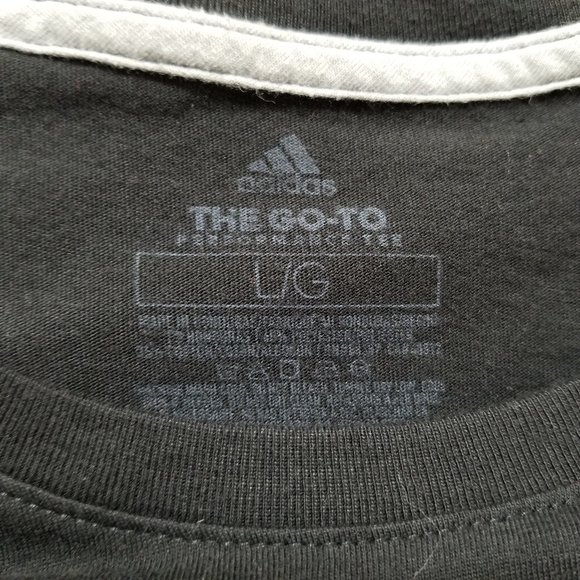 Adidas shirt Large floral linear print logo graphic The Go-To Performance Tee - Picture 9 of 10